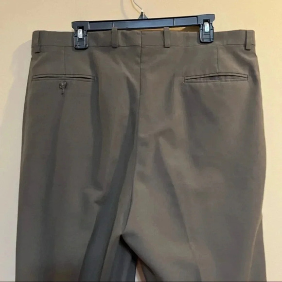 Gordon Thomas Mens Gray Pleated Slacks Belt Loop Business Dress Pants Size 38 - Picture 7 of 9